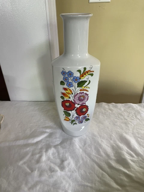 Kalocsa Hungary hand painted vase