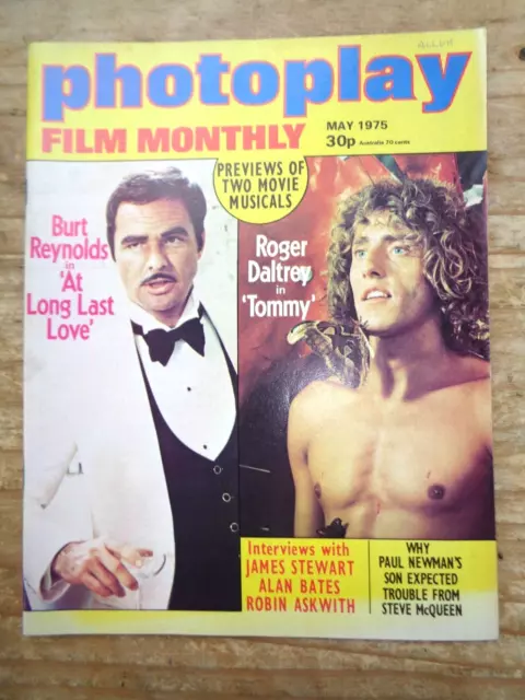 Photoplay Film Monthly May 1975 Burt Reynolds Roger Daltrey James Stewart