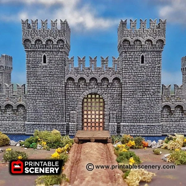 CASTLE WALLS - Medieval Ramparts, Bastions, City Gates, Fantasy 28mm ...