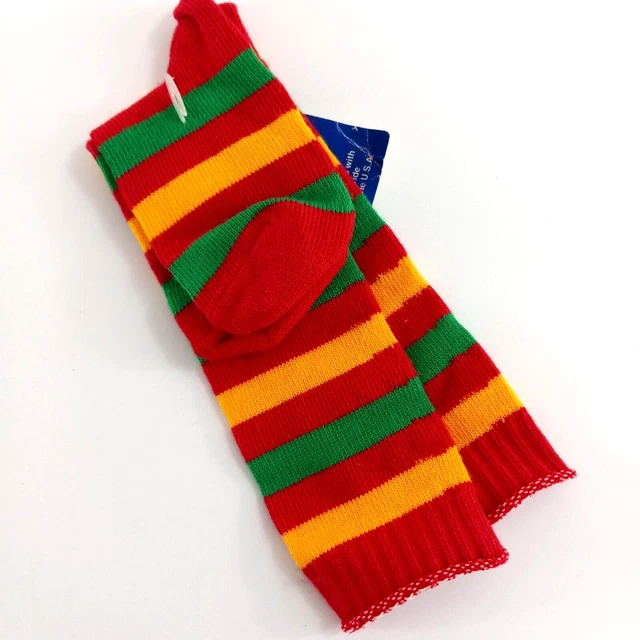 Vintage Kitestrings Long Socks Children's Size 6/7 Striped Multi Color New