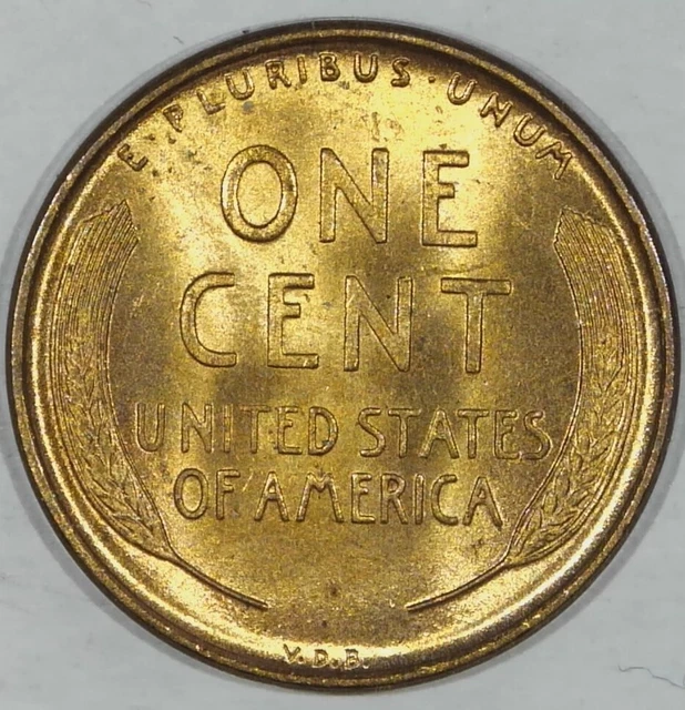 1909 VDB BLAZING RED GEM BU MS LINCOLN WHEAT CENT PENNY #x221 2