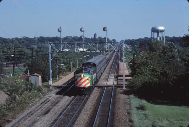 Original Kodak Railroad Slide Metra BN Burlington Northern E9 #9922 Commuter