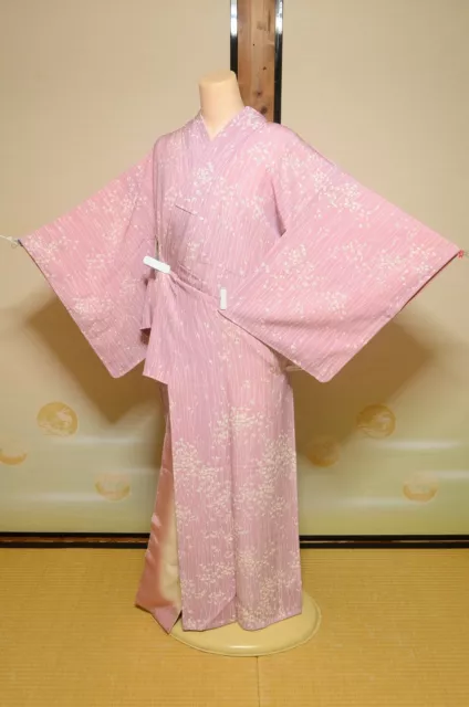 Kimono Komon Silk Women Japanese vintage Robe 145cm /1091
