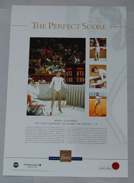 Nadia Comaneci Hand Signed The Perfect Score Limited Edition Olympics Print