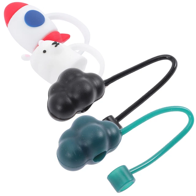 Ornament Topper Caps Drinking Pipe Cover Straw Cap Stainless Steel