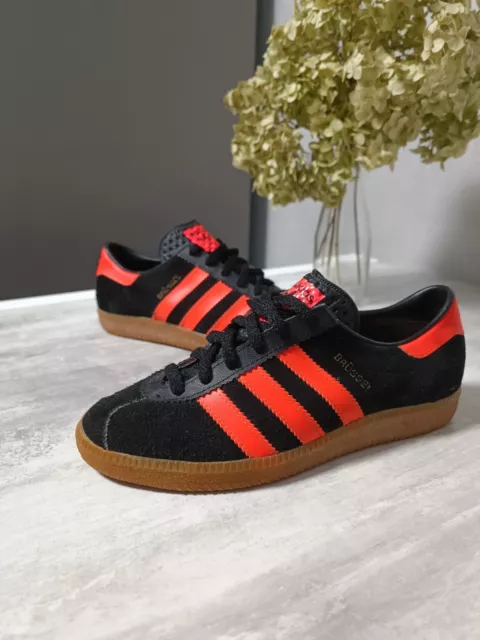 ADIDAS BRUSSELS SIZE 8.5 9 Black Orange Suede City Series Trainers With Box 75.00 PicClick UK