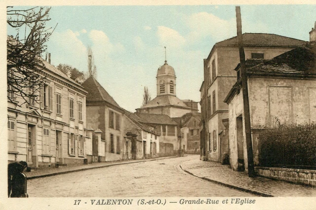 Carte VALENTON La Grande rue et l'église