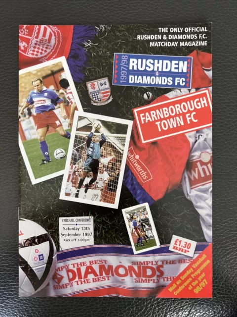 13.9.1997. Rushden & Diamonds v Farnborough Town (Vauxhall Conference).