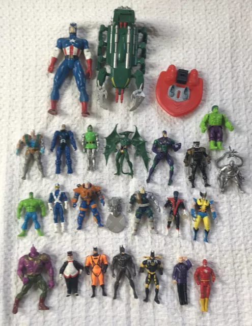 Vintage Marvel Toy-Biz & DC Kenner Action Figure 24 LOT X-Men Wolverine 1990-97