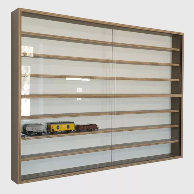 !! Sammlervitrine für Modelleisenbahn Spur H0 , Regal , Vitrine 8 Fächer !!Neu!! 2