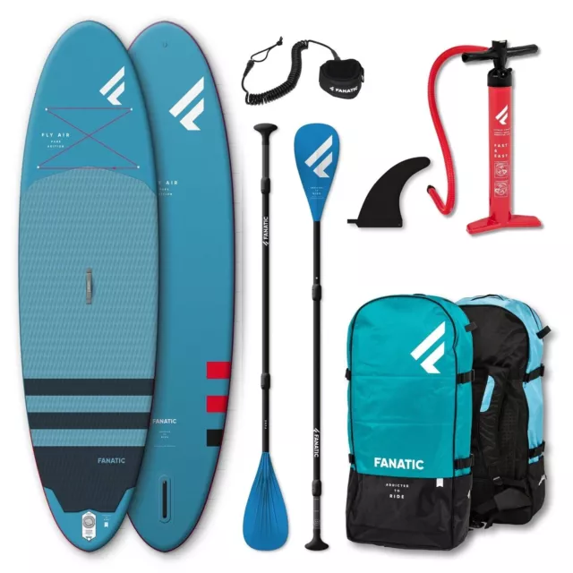 Fanatic Fly Air/Pure 10.8 Paddleboard Package (Blue)