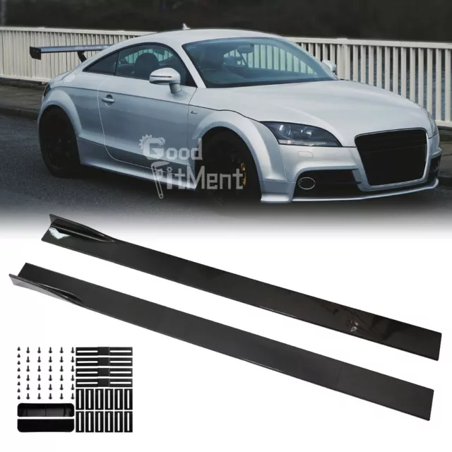 Für Audi TT 8N Seitenschweller Schweller Sideskirts Splitter Kohlefaser Schwarz