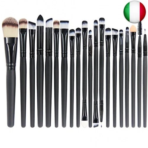 EmaxDesign 20 pezzi-Set di pennelli professionali per trucco, volto ombretti e