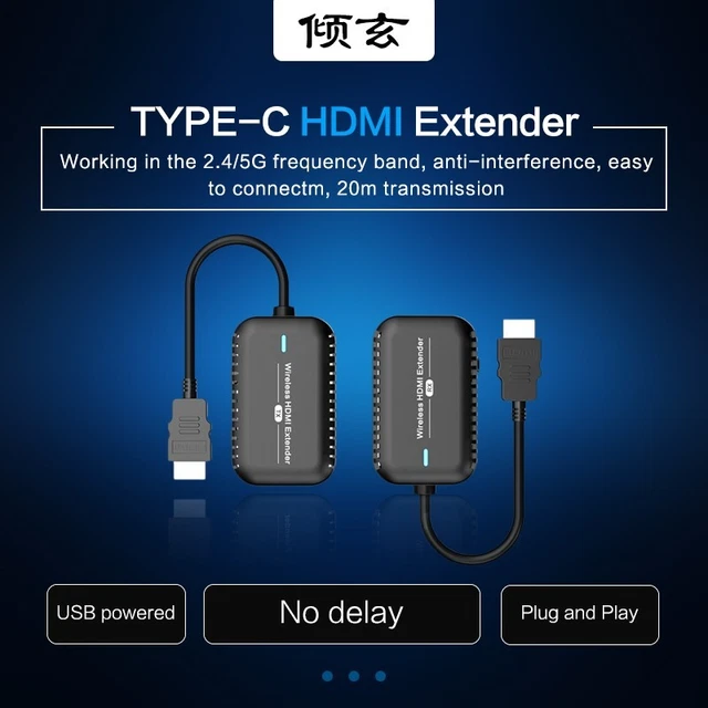 1080P 60Hz Wireless HDMI Extender 2.4GHz/5GHz WiFi Transmitter Receiver Adapter 1080P 60Hz Wireless HDMI Extender 2.4GHz/5GHz WiFi Transmitter Receiver Adapter