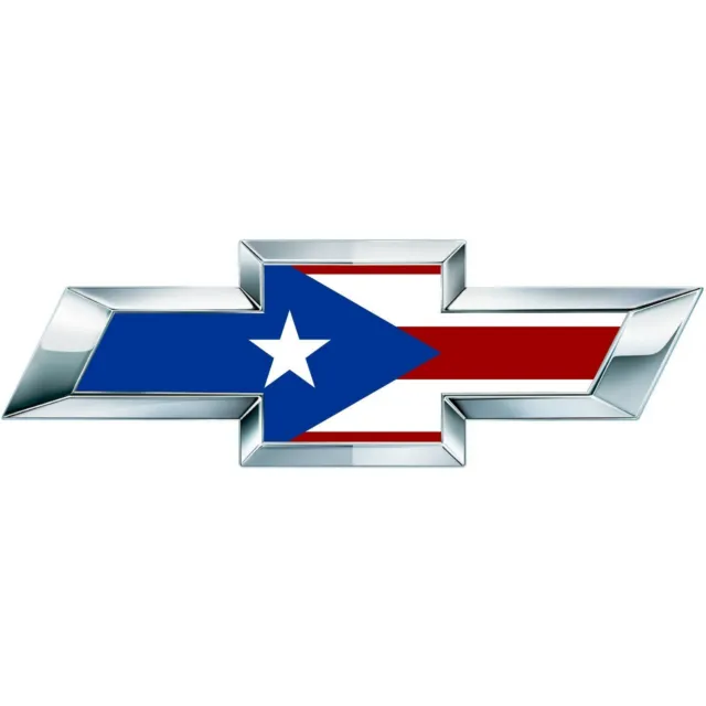 CJ 2 Silverado Puerto Rico Flag Universal Chevy Bowtie Emblema in vinile...