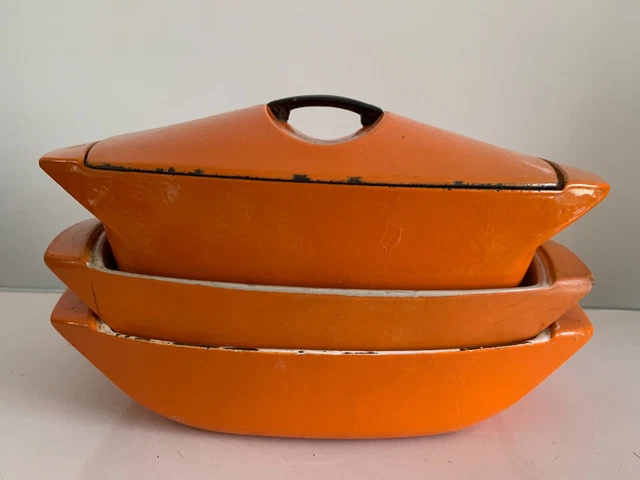 Cocotte En Fonte Le Creuset – Jaune – Design Raymond Loewy – Années 50/60