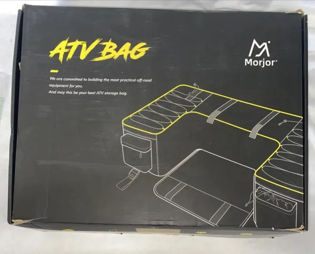 Morjor ATV Storage Bags with Extra Waterproof Cover With Back Seat For Passenger