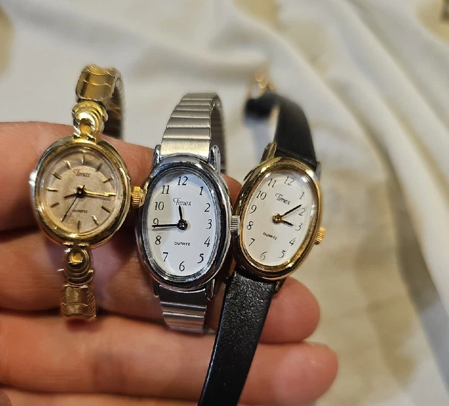 Lot of 3  Vintage Timex Ladies Watches, Needs Batteries