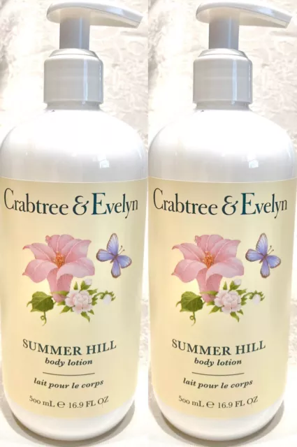 Crabtree & Evelyn Summer Hill Body Lotion 16.9 oz X 2