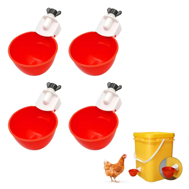 Abreuvoir Automatique Poules - Lot De 20 Avec Scie à Trou - DIY Pour Volaille (Poussins, Canards, Lapins)