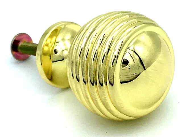 4 x ASTRODOME KNOBS 30mm polished brass cupboard door cabinet drawer knob (239)