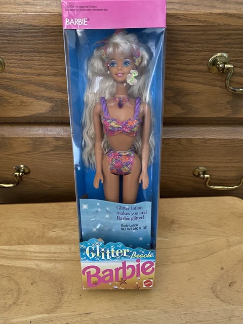 Mattel Barbie 1992 Glitter Beach Barbie Doll Sealed Mattel Barbie 1992 Glitter Beach Barbie Doll Sealed