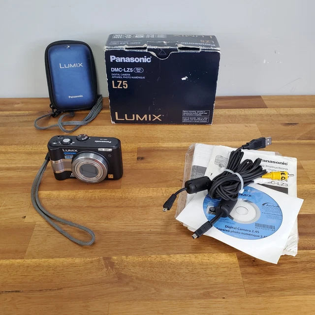Panasonic Lumix DMC-LZ5 6.0MP Compact Digital Camera Black w/ Accessories Tested