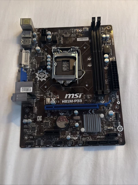 Carte Mère MSI H81M-P33 MS-7817 HS 001 - Socket Endommagé - Pour Pièces