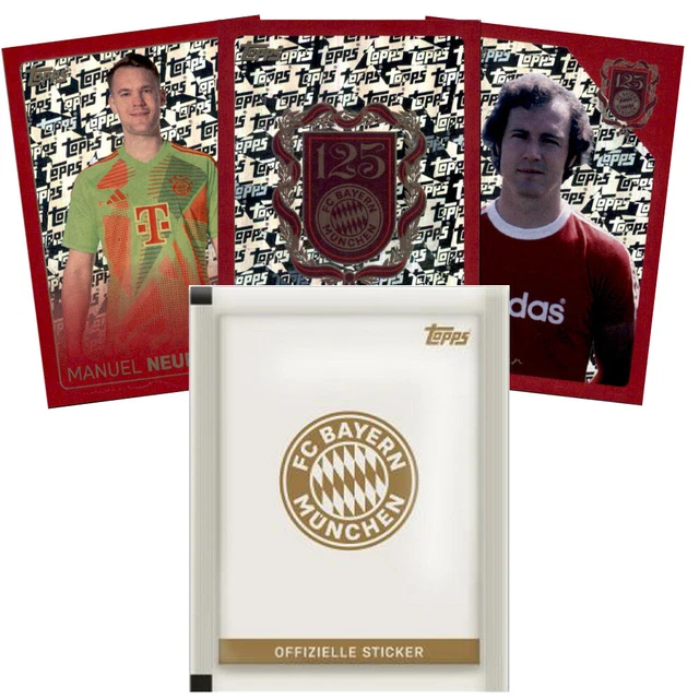 Topps Fc Bayern 125 Jahre Sticker Topps FC Bayern München Sticker 2025 – 125 Jahre Jubiläums-Kollektion, Einzelsticker 1-250 Zum Tauschen FC Bayern Bild