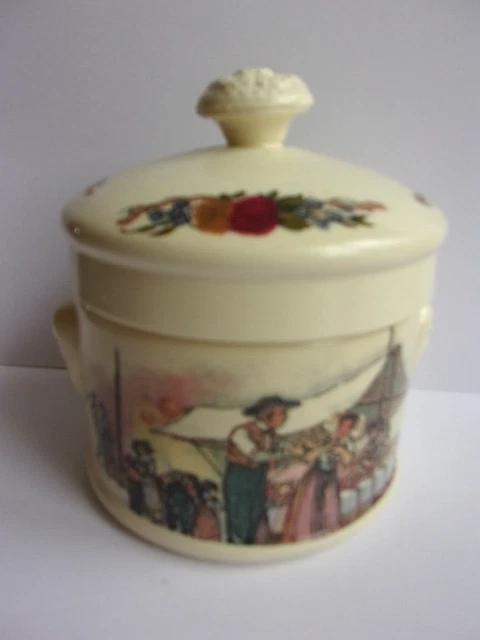 POT A FOIE GRAS ANCIEN OBERNAI FAÏENCE SARREGUEMINES FRANCE Signé H. LOUX