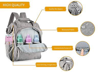 Baby Diaper Bag Backpack Travel Mom Mummy Maternity Changing Pad Waterproof NEW 3
