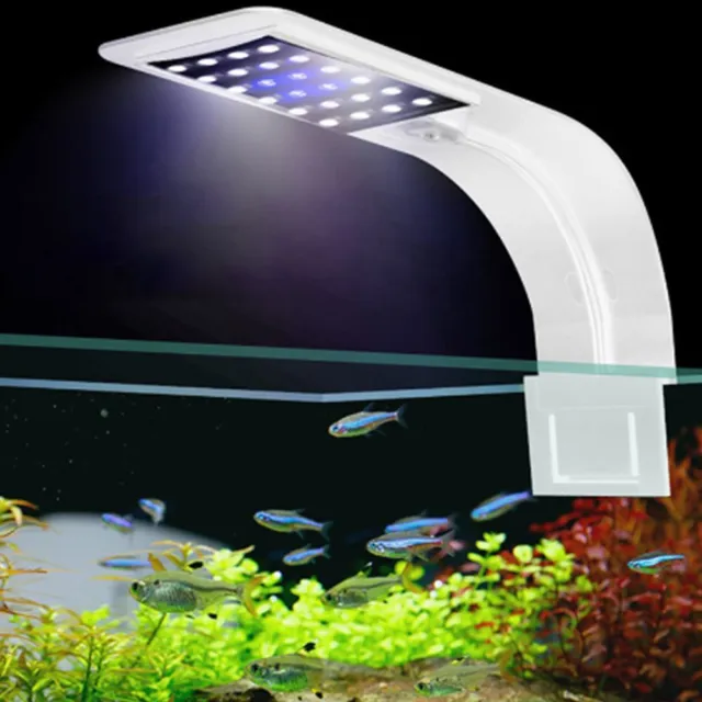Decorazione Spettro Completo Lampada Fish Tank 3 Modalità Clip su Luce Acquario LED