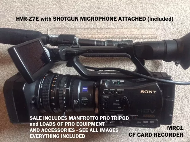 Sony HVR-Z7E Camcorder with MRC1 CF Recording Unit plus LOADS of Pro Equipment