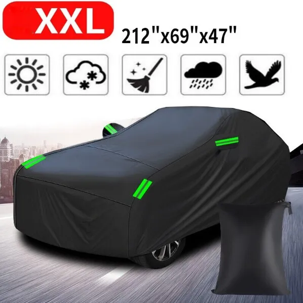 XXL Full Car Cover Outdoor Snow Rain UV Dust Scratch Protection Waterproof 190T