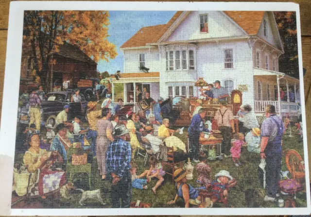 Jigsaw Puzzle 1000 pieces. "Farmhouse Auction"  From Gibsons Puzzles