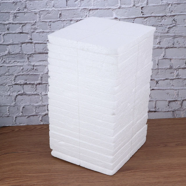 Styromousse Formes Polystyrène Cubes Carré Gâteau Factice Styromousse Cubes