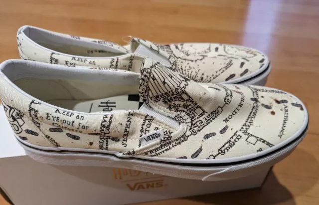 Vans x Harry Potter Slip On Marauder's Map Sneakers Universal Mens Shoes NEW