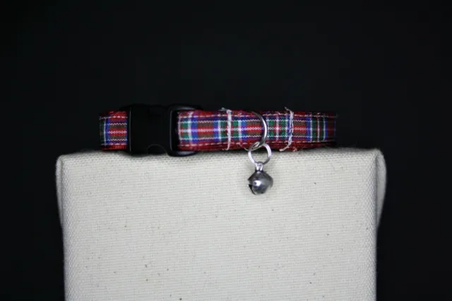 CAT COLLAR | HANDMADE CAT COLLAR | Collar | Tartan | Scottish | Royal Stewart