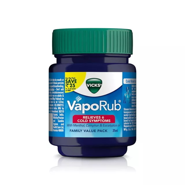 5 Pack Vicks Vaporub Ointment Ayurvedic Nasal Congestion Coughs Free Shipping