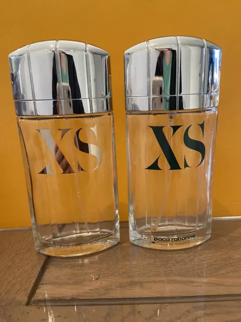 Lot de 2 flacons / vaporisateurs vides -  XS- PACO RABANNE - 100 ml