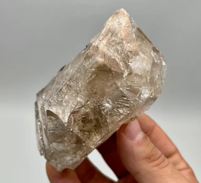 350 g Double Terminated Skeletal Herkimer Diamond, Rainbows, Smoky Phantoms 3