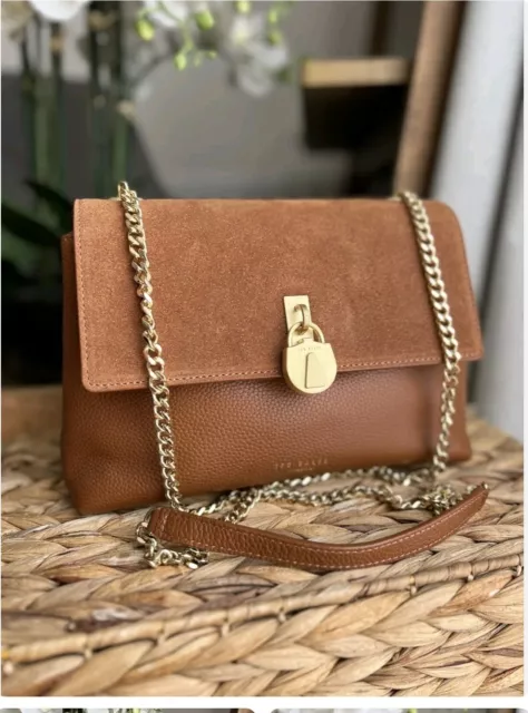 Ted baker suede sales padlock cross body bag