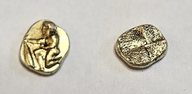 RARE GREEK ELECTRUM GOLD COIN *MYSIA. Kyzikos* 1/24 Stater-0.59g. 7.2mm.