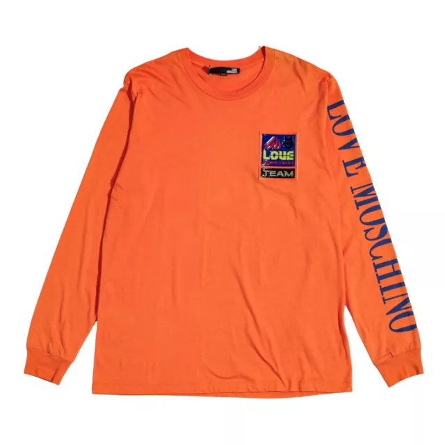 Love Moschino Men's Long Sleeve T-Shirt M 4 734 06 Orange - BRAND NEW WITH TAGS