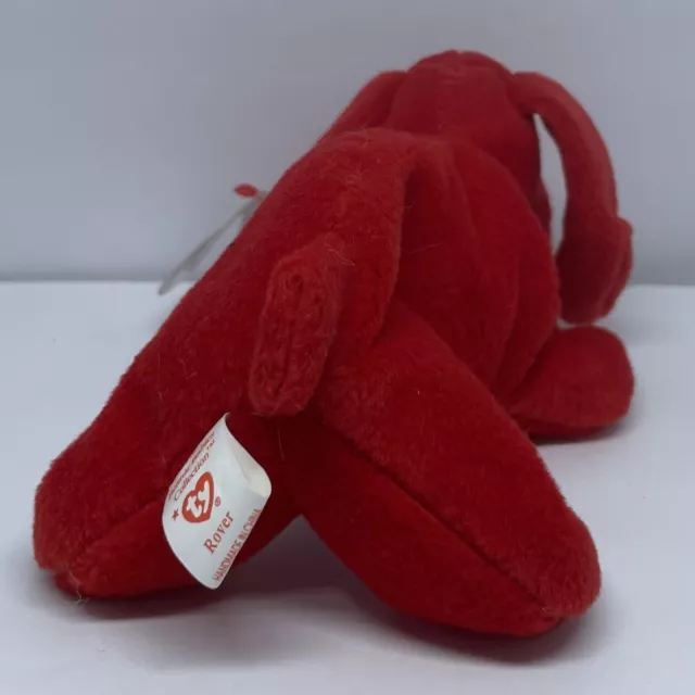 TY Beanie Baby Rover the Red Dog RETIRED 1996 with Tag Errors PVC Pellets 3