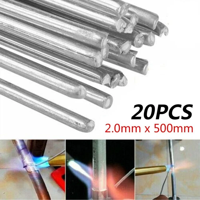 20Pcs Welding Rods 2mm 500mm Length Aluminum Magnesium Brazing Melting