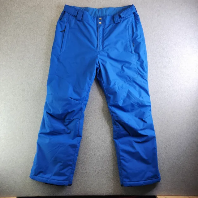 Columbia Ski Pants Mens L Blue Bugaboo IV Insulated Omni Heat Tech Leg Gaiter