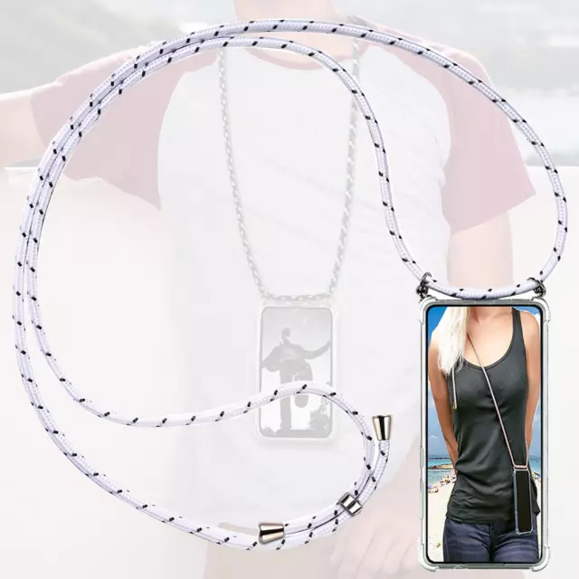 Étui de Protection Pour Samsung Galaxy M22 Corde Ruban Portable Chaîne Coque Sac