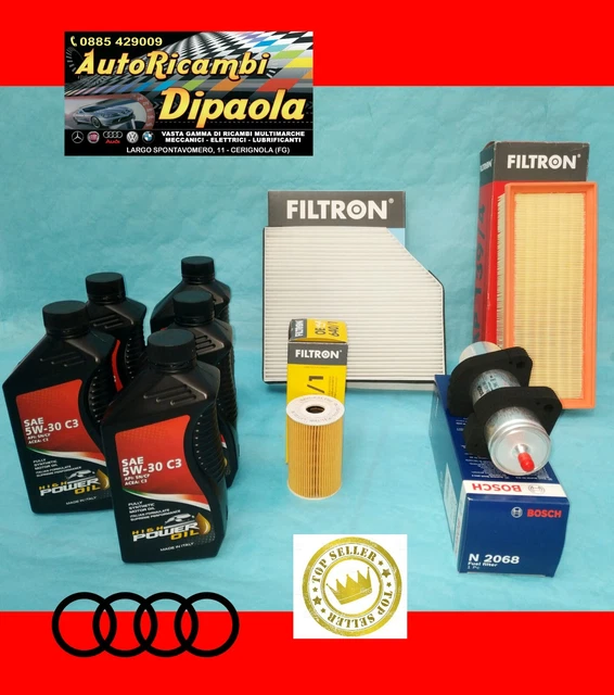 Kit Tagliando Audi A4 B8 8k 2.0 Tdi Filtri Bosch 5 Lt Olio Castrol - Foto 7