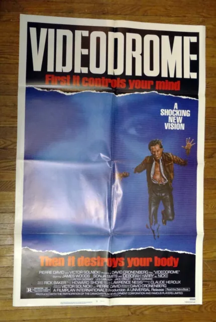 Videodrone 1983 US Original VG One Sheet Movie Poster 830004 Folded 27" X 41"